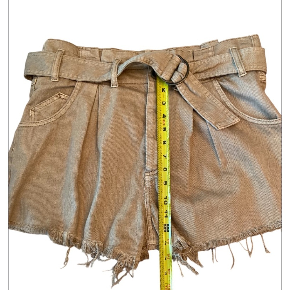 NWT FREE PEOPLE - See You Sometime Paperbag Safari Shorts Salt Marsh Size Large - Picture 6 of 10